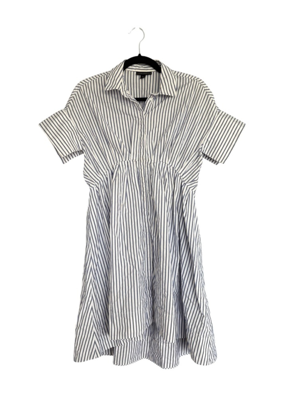 Victoria Beckham for Target Striped Button-Front Shirt Dress - White & Blue Sz S